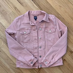 Womens Size Small Gap Pink Denim Jean Jacket